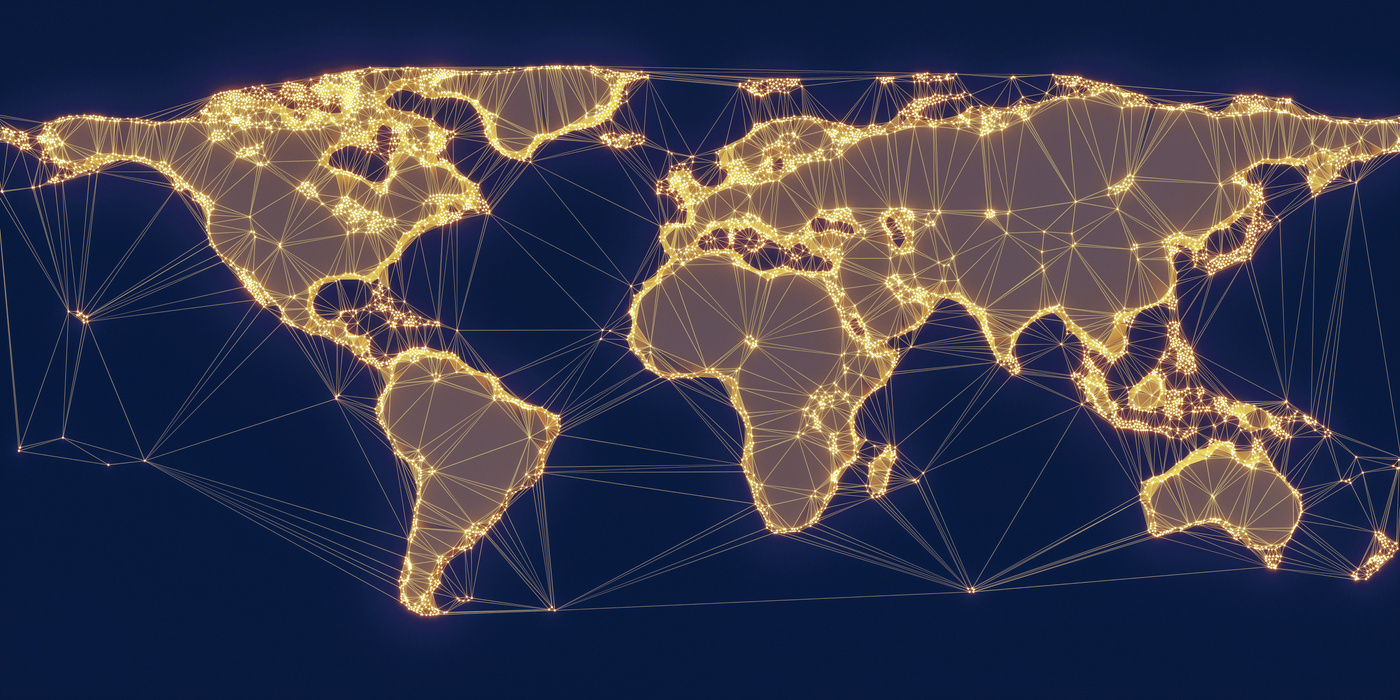 World Map Global Network
